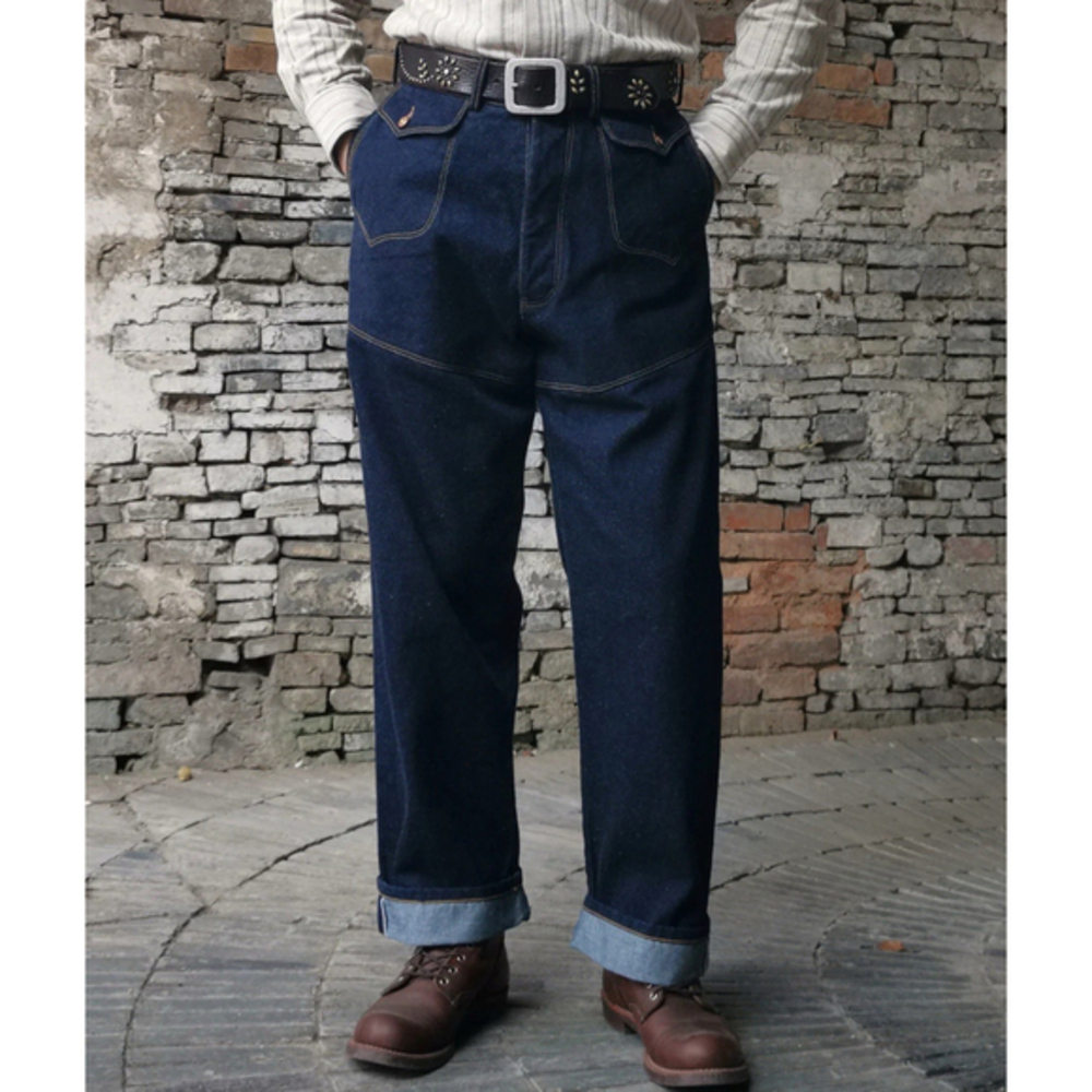 1879 Model Charles A. Jones Denim Railroad Work Trousers Size XXL W35 Annual Rin